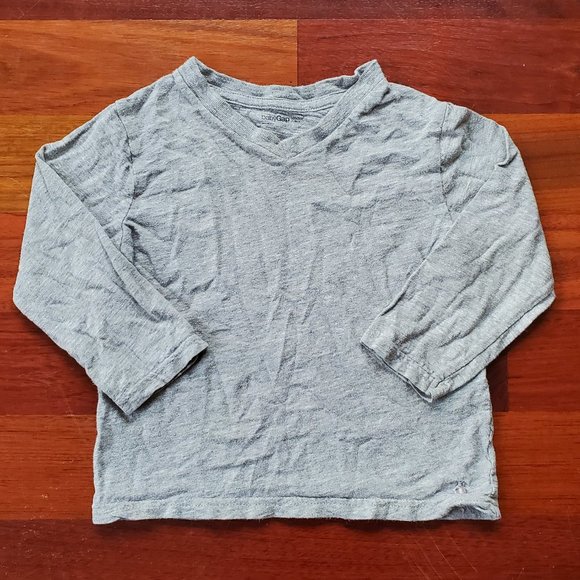 Baby GAP Gray Long Sleeve V-Neck T-Shirt Size 3T - Picture 3 of 8